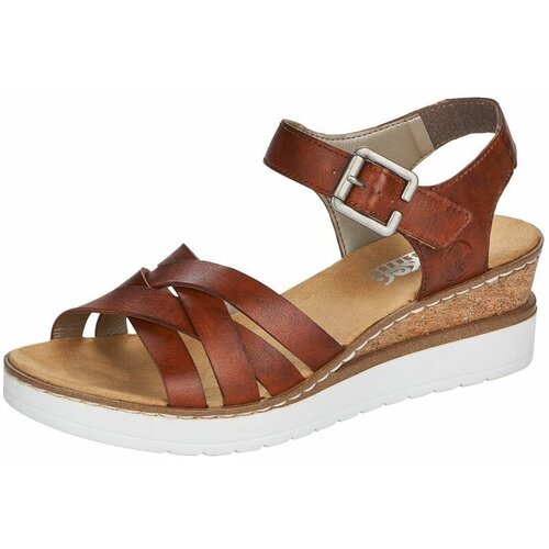 фото Босоножки rieker, размер 40, коричневый