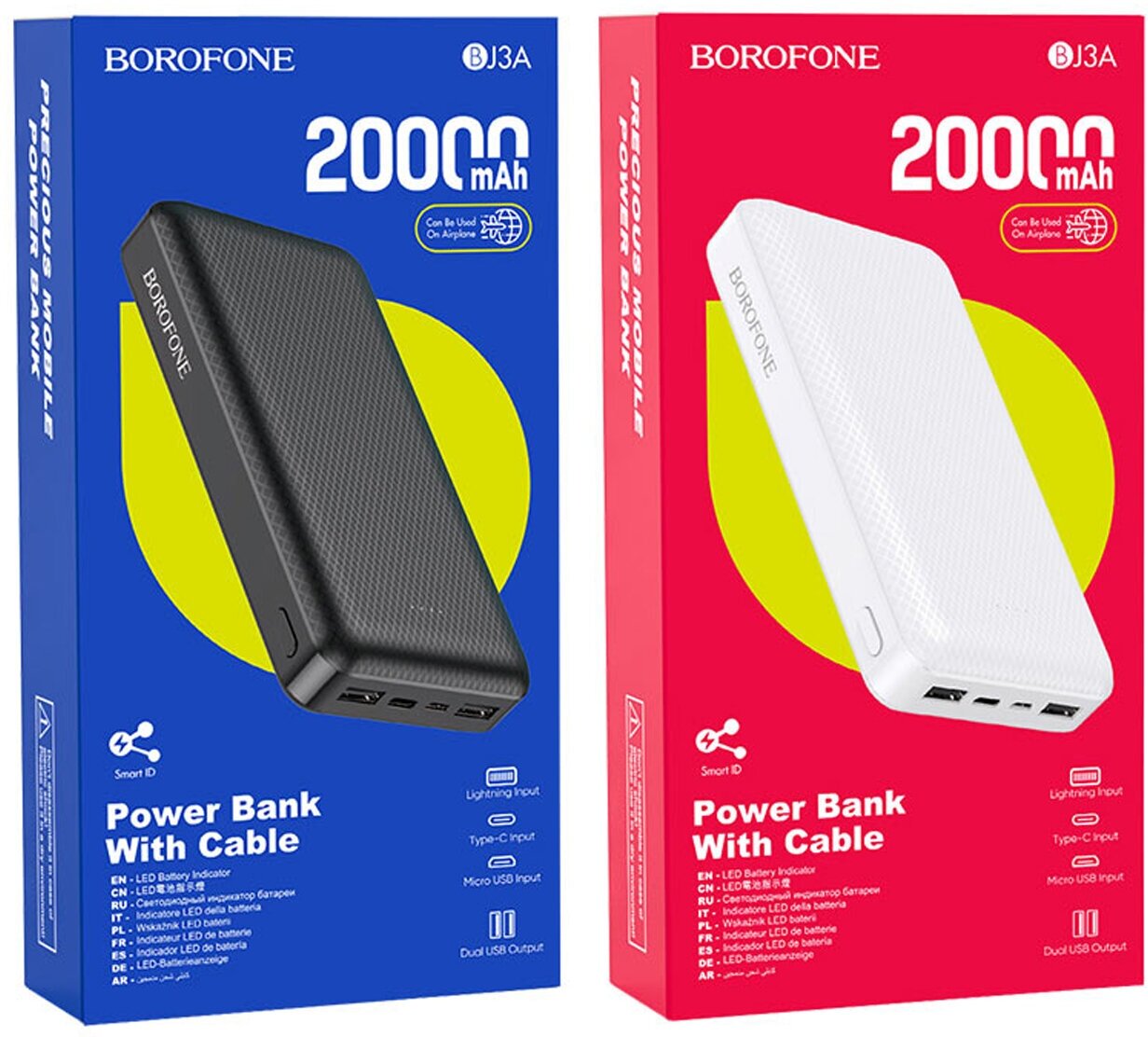 Внешний аккумуляторм Borofone Power Bank BJ3A Minimalist 20000mAh Black - фото №13