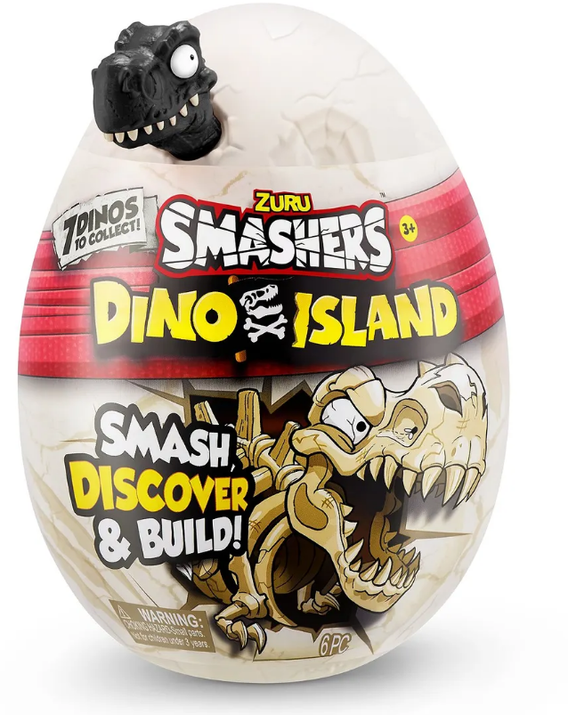 Zuru Smashers Dino Island Нано Яйцо динозавра 7495SQ1-S001 черный 14 см