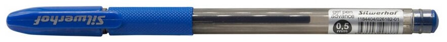 Ручка гелев. Silwerhof Advance (026182-01) d=0.5мм чернила син. кор. карт. сменный стержень линия 0.3