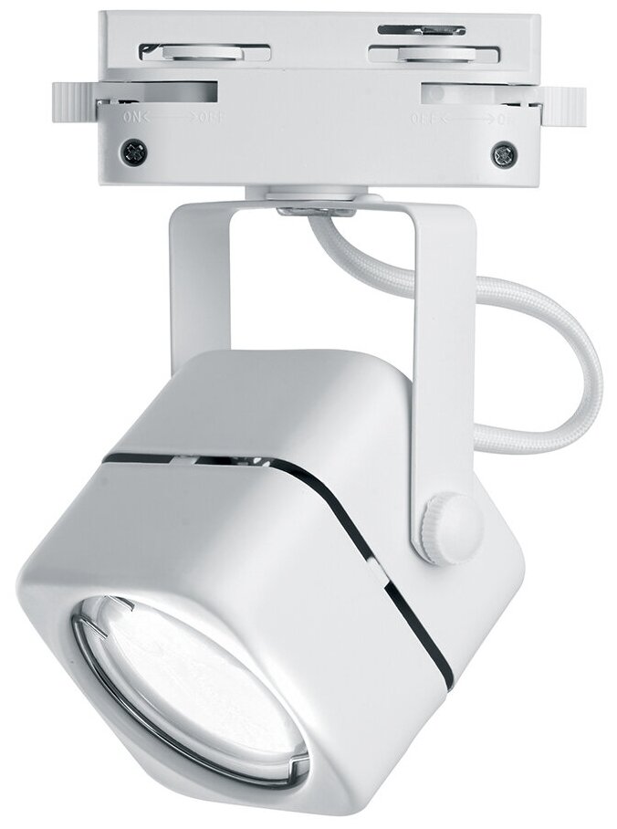 Трековый светильник Feron AL190, цвет арматуры: белый, цвет плафона: белый