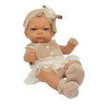 Пупс 1 TOY Baby Doll в бежевом платьице, 25 см, Т15458 - изображение