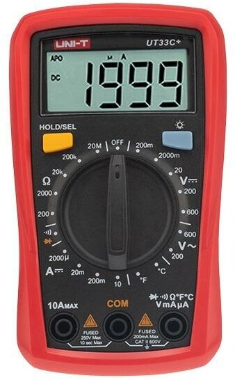 Мультиметр портативный UT33C+ с измер. температуры прозвонка UNI-T 13-0057 ( 1шт. )