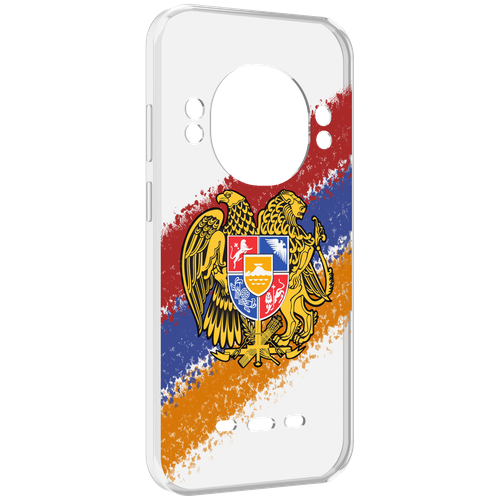 Чехол MyPads флаг герб Армении для UleFone Power Armor 16 Pro задняя-панель-накладка-бампер
