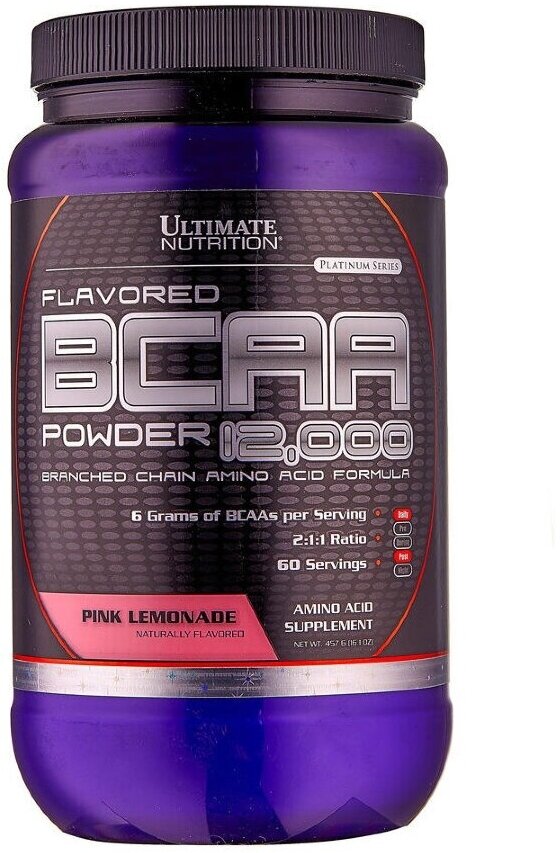 Ultimate Nutrition BCAA 12 000 Powder Flavored (457 гр) - Фруктовый Пунш