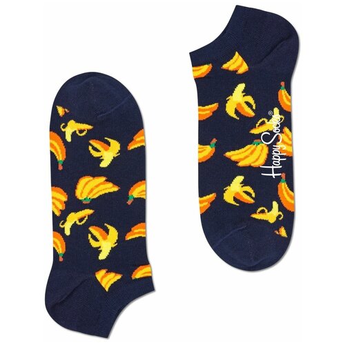 Носки Happy Socks, размер 25, синий, мультиколор носки высокие с бананами