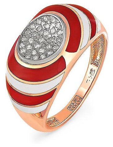 Кольцо KABAROVSKY, красное золото, 585 проба, бриллиант, размер 18.5