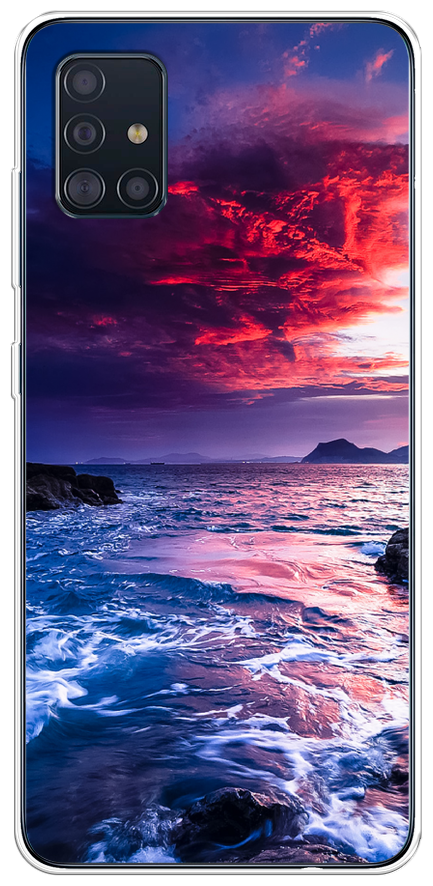 Силиконовый чехол на Samsung Galaxy A51 / Самсунг Гэлакси А51 Волны 1