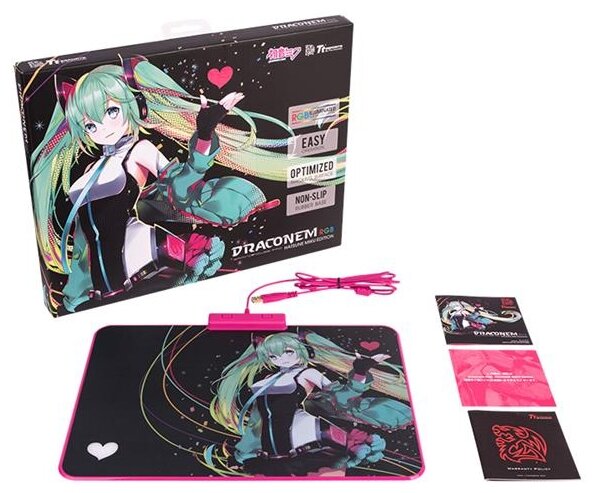 Коврик Tt eSPORTS by Thermaltake Draconem RGB Hatsune Miku Edition (MP-DCM-RGBHMS-09)