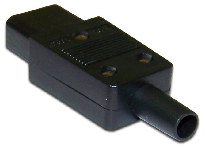 Электрическая кабельная розетка LANMASTER 10A, 250V, разборная, черная LAN-IEC-320-C13 16104166 - фотография № 2