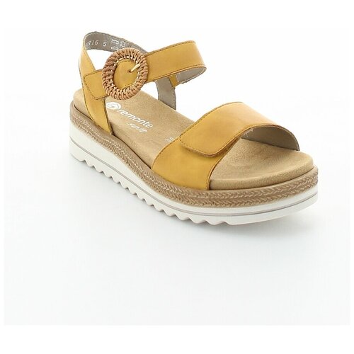 фото Босоножки remonte женские летние, размер 39, цвет желтый, артикул d0q52-68