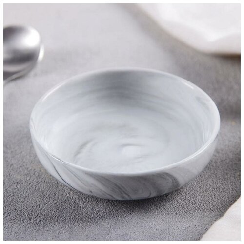 Соусник керамический Мрамор 100 мл d8 см цвет серый 541₽