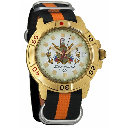 Наручные часы Восток Командирские, оранжевый наручные часы восток командирские механические командирские 216307 black orange оранжевый