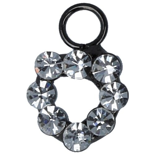 TORIONI PT006 Подвеска 9 х 14 мм №06 черный никель (прозрачный) 1715613632