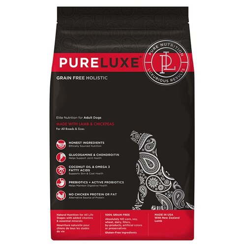 фото Корм для собак PureLuxe (10.89 кг) Elite Nutrition for adult dogs with lamb & chickpeas