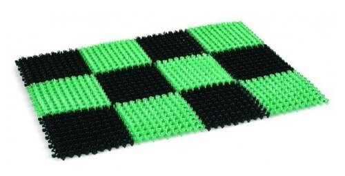 Придверный коврик Darel Plastic Травка (КТ012), черный/зеленый, 0.54 х 0.41 м