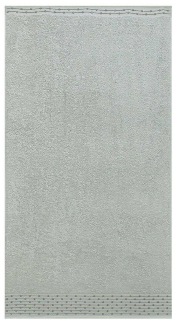 Махровое банное полотенце Нюанс 70*130 см пепельный - фотография № 5