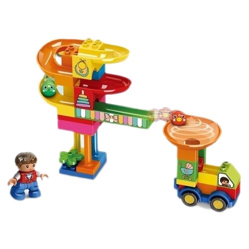 Конструктор лабиринт с шариками и воронками для детей Pilage P3039, 42 детали