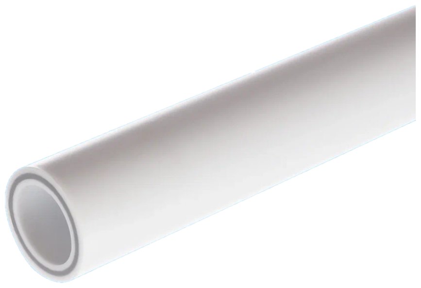Труба PP-R полипропиленовая для водоснабжения отопления RTP PN20 SDR 74 ППР армированная стекловолокном 2м (цвет слоя - серый) 20мм