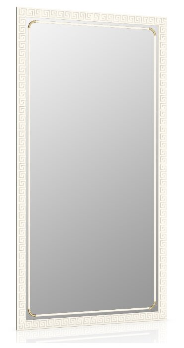Зеркало 119 белый, греческий орнамент, ШхВ 45х85 см., зеркала для офиса, прихожих и ванных комнат, горизонтальное или вертикальное крепление - фотография № 1