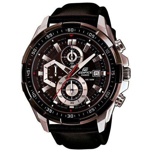 Наручные часы CASIO Edifice EFR-539L-1A, черный, серебряный наручные часы casio мужские edifice efr 556db 2avuef кварцевые хронограф секундомер водонепроницаемые подсветка стрелок серебряный