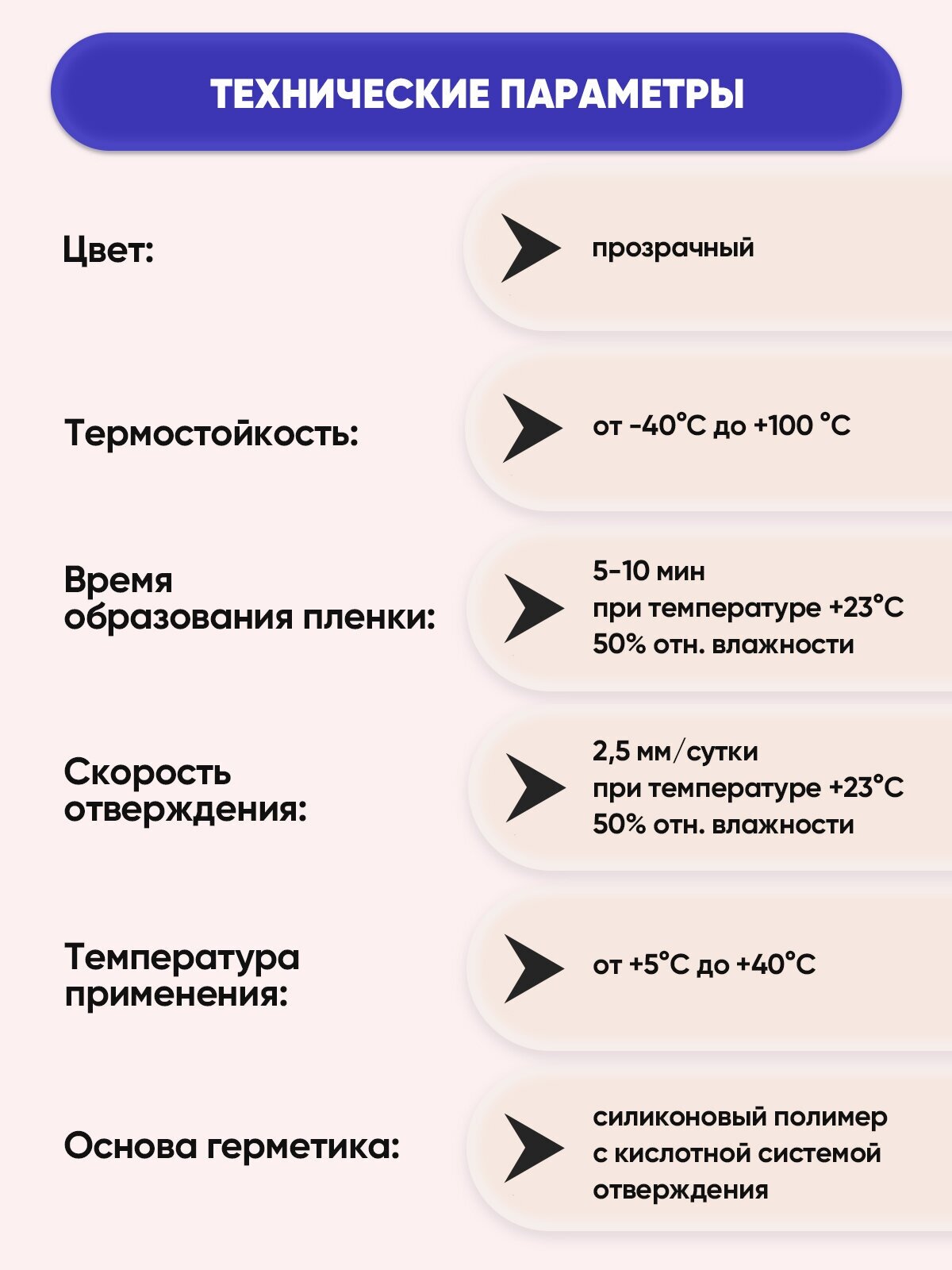 Нейтральный силиконовый герметик Hauser, 260 мл, прозрачный