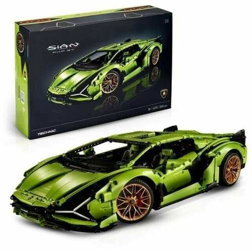 конструктор спорткар lamborghini slan синий 10104 Конструктор Сорткар Lamborghini Sian FKP 37 1:8/ 002