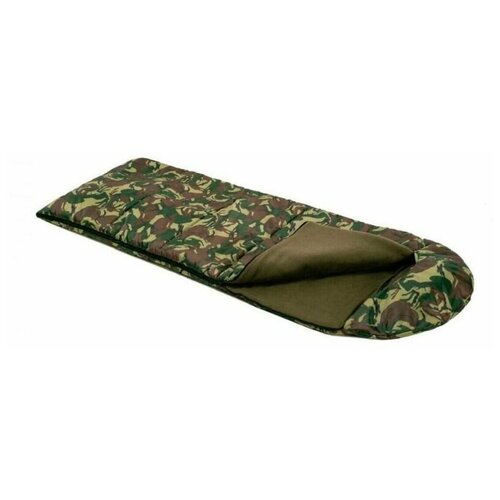 фото Спальный мешок одеяло с подголовником туристический 225 *95 см -10 зеленый цвет хаки камуфляжный нет бренда