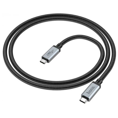 Кабель HOCO US05 100W Type-C, черный hagibis usb4 cable compatible with thunderbolt 3 4 5k 60hz 40gbps data transfer 100w 5a fast charging for macbook pro usb type c