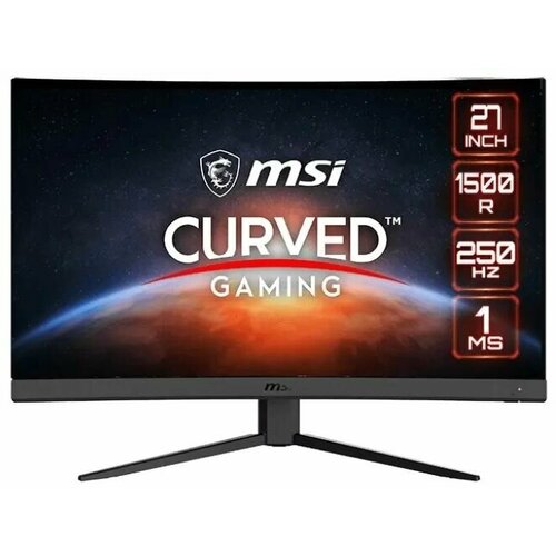 монитор 27 viewsonic va2715 2k mhd with audio va 2560x1440 4 мс 250 кд м2 4000 1 178° 178° vga hdmi displayport 75hz 27 Монитор MSI G27C4X (G27C4X) черный