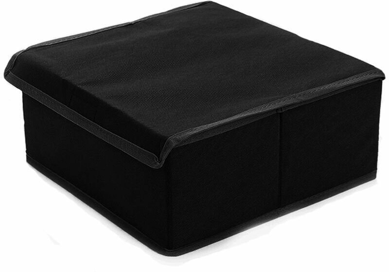 Коробка для хранения для мелких вещей ЭГО 28х28х13, органайзер черный / серый - фотография № 2