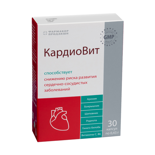 КардиоВит капсулы 430 мг, 30 шт.