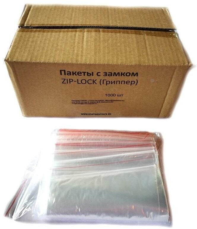 Пакет с замком (Zip Lock) 4 х 6 см, 32 мкм, 1000 шт