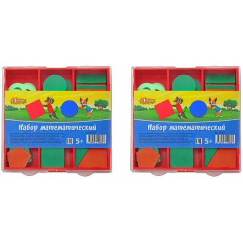 1 School Набор математический Шустрики геометрические фигуры цифры 0-9 2 шт 1001₽