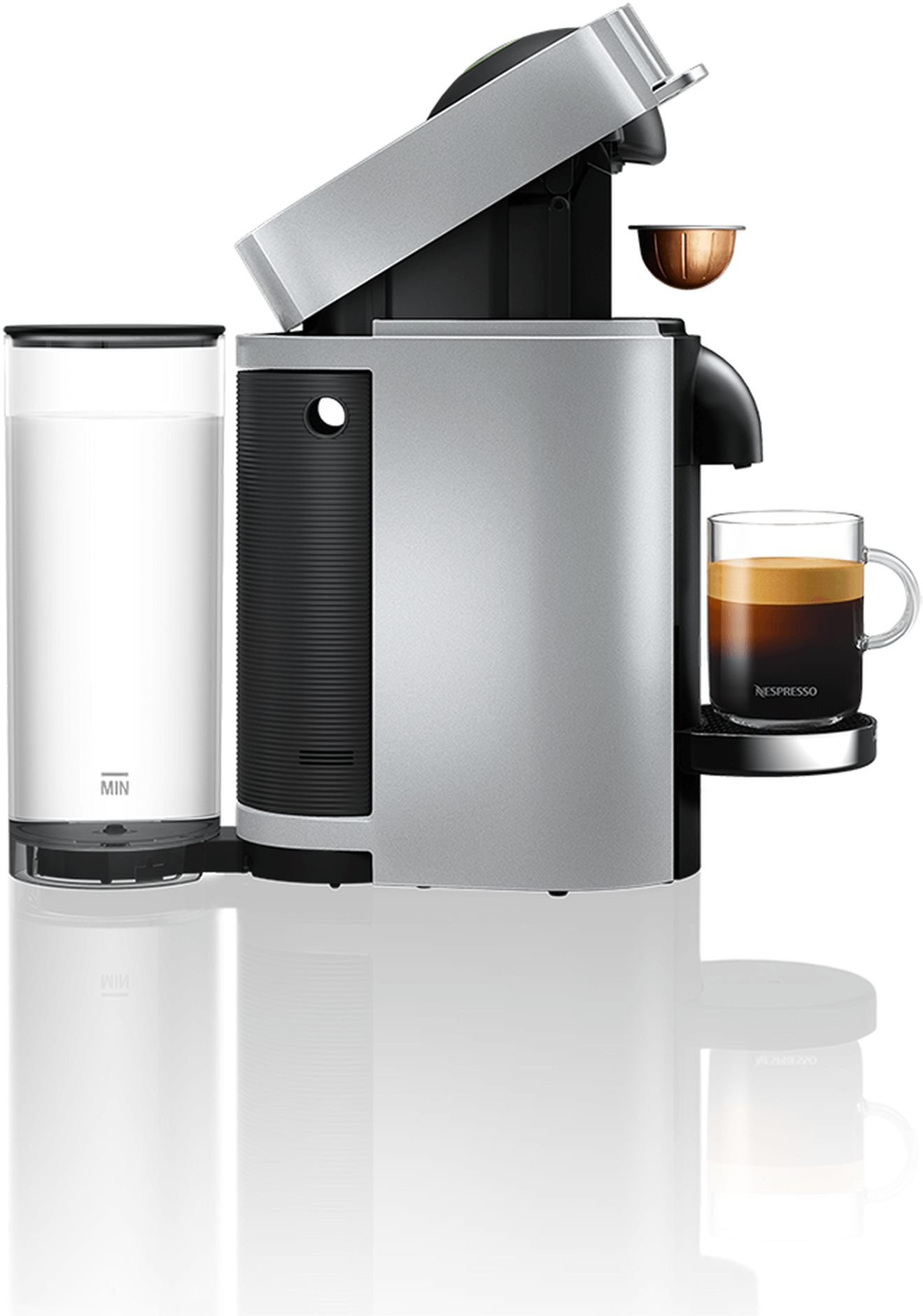 Кофемашина капсульная De'Longhi Nespresso ENV 155, серебристый - фотография № 7