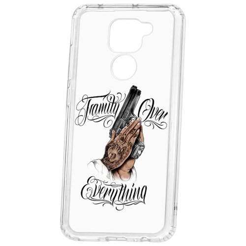 фото Чехол-накладка xiaomi redmi note 9 kruche print семья превыше