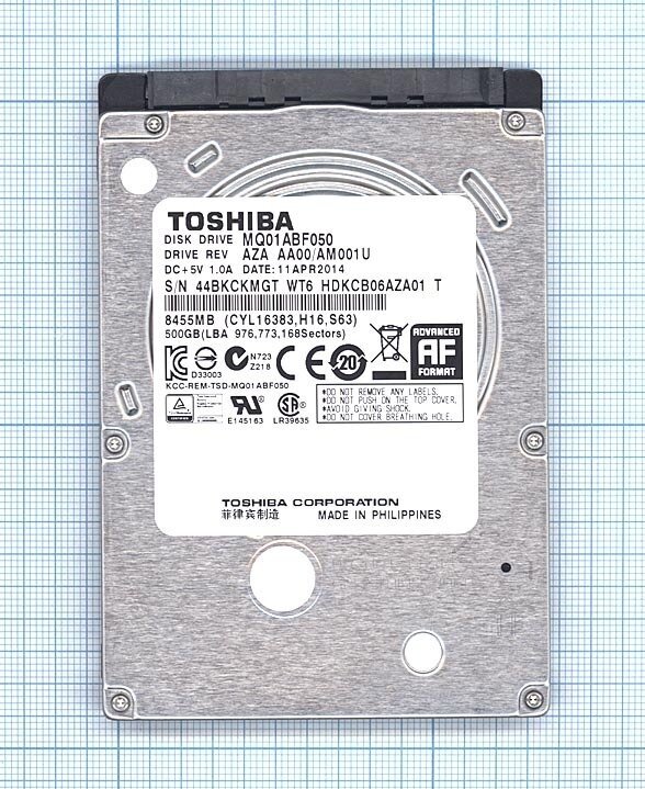 Жесткий диск Toshiba 500 ГБ MQ01ABF050