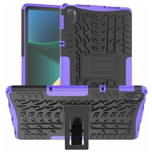 поворотный чехол для xiaomi pad 5 pad 5 pro фиолетовый Чехол Hybrid Armor для Xiaomi Pad 5 / Pad 5 Pro (черный + фиолетовый)