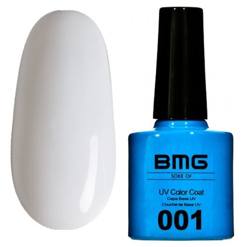 BMG Гель-лак UV Color Coat, 7.5 мл, 092 Телесный с серебряным шимером