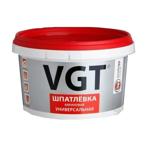 VGT шпатлевка универсальная акриловая для наружных и внутренних работ (1,7кг) шпатлевка vgt акриловая для внутренних работ белый 7 5 кг