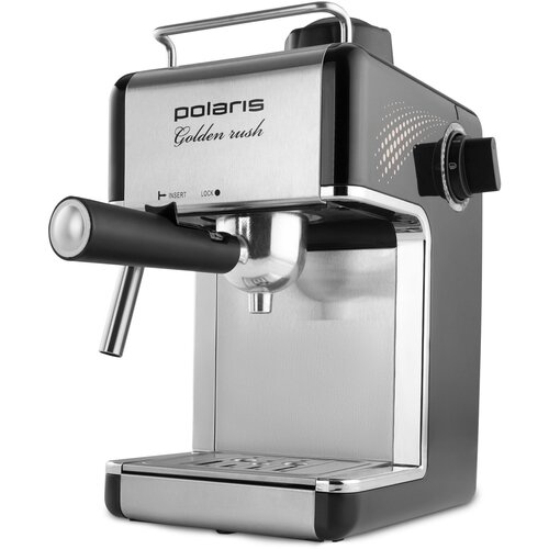 Кофеварка рожковая Polaris PCM 4006A 800Вт серебристый кофеварка polaris pcm 0632 черный
