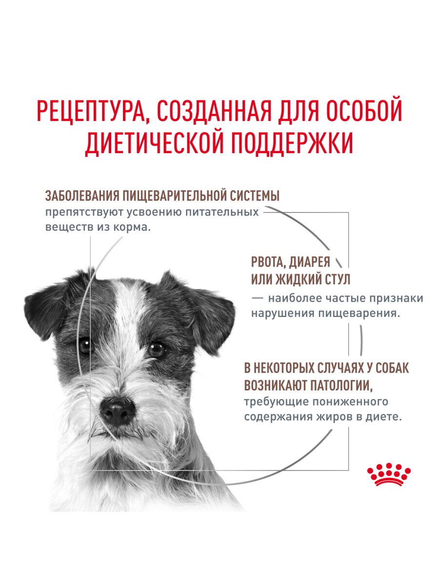Сухой корм Royal Canin Gastrointestinal Low Fat Small для собак мелких пород при нарушениях пищеварения Диетический, 1 кг. — фото 1