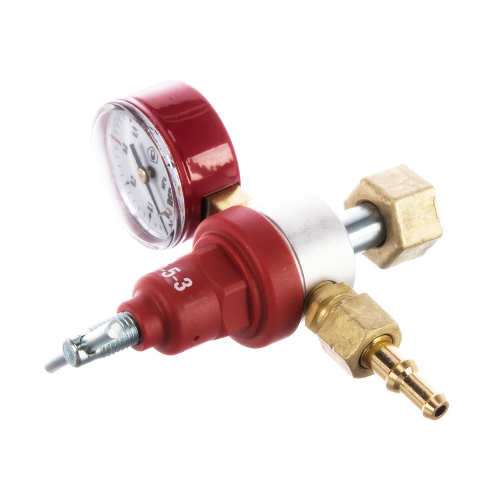 Редуктор давления газа REDIUS БПО - 5 - 3 , с манометром, алюминий, красный, для баллонов