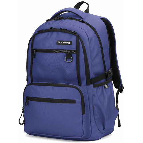 Рюкзак Snoburg, для мужчин, синий, с USB-выходом, вентилируемые лямки