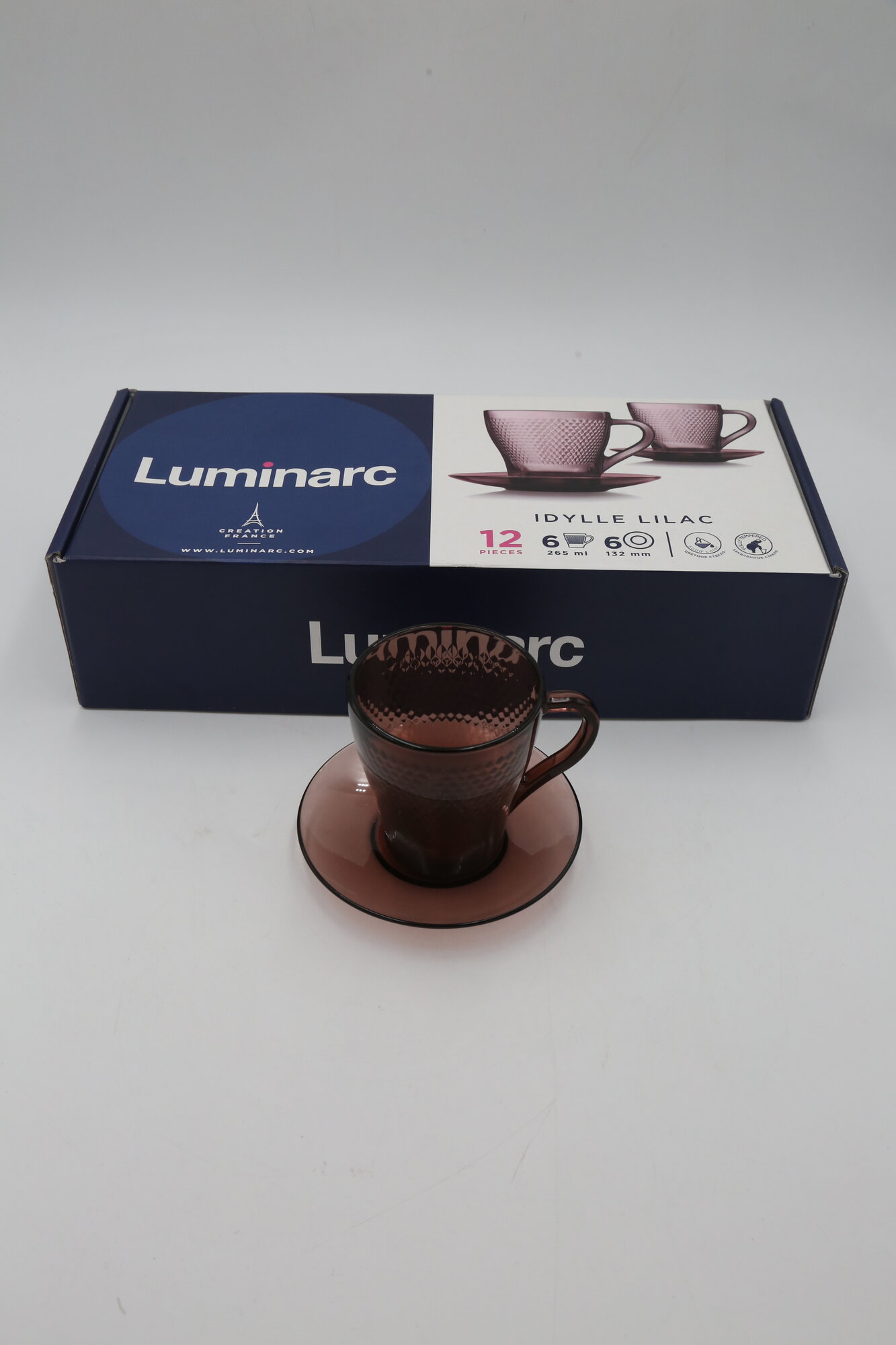 Набор чайный LUMINARC "идиллия" лилак O0369 12пр 6х2
