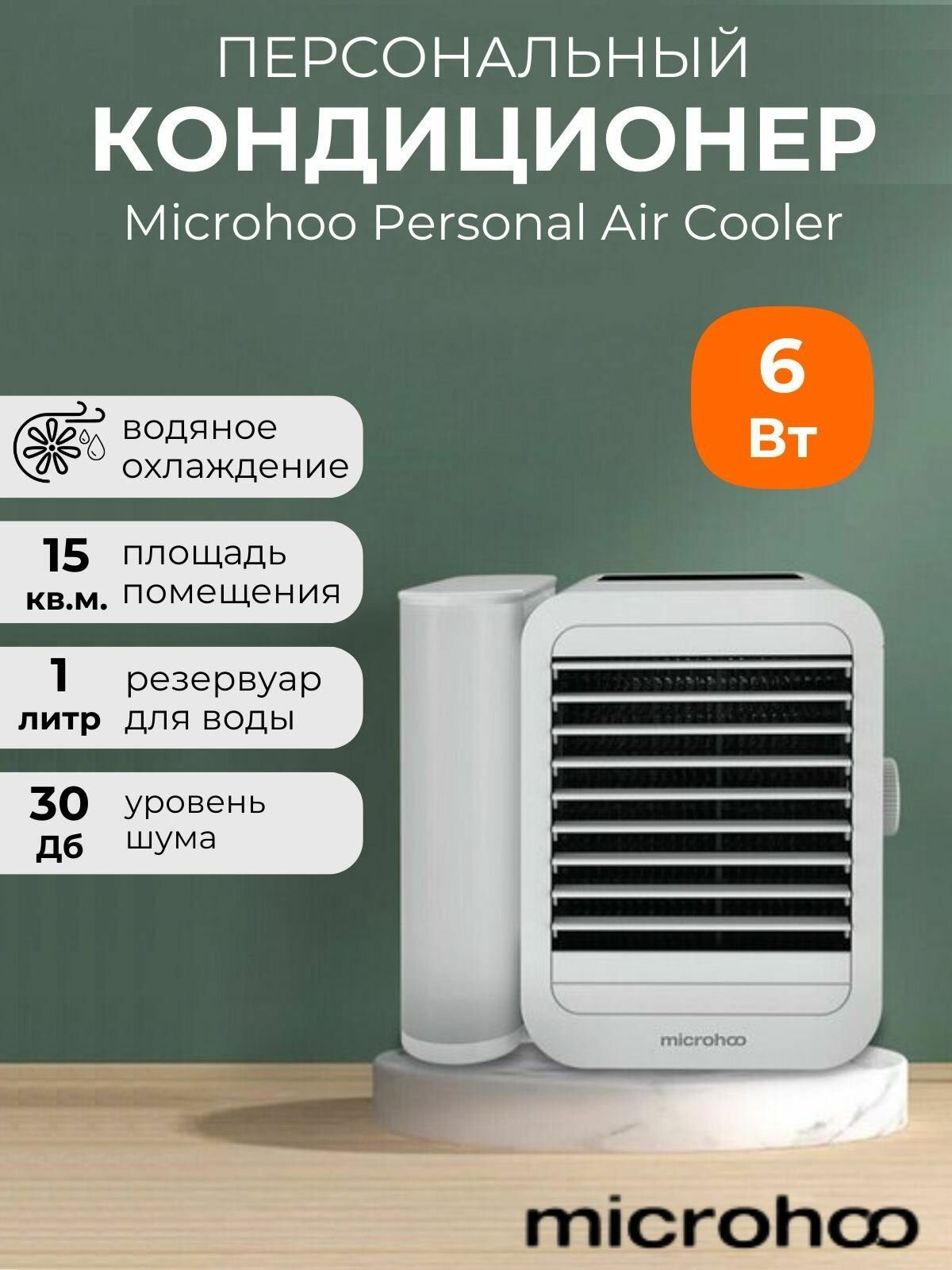 Персональный кондиционер Microhoo Personal Air Cooler (MH01R) Белый