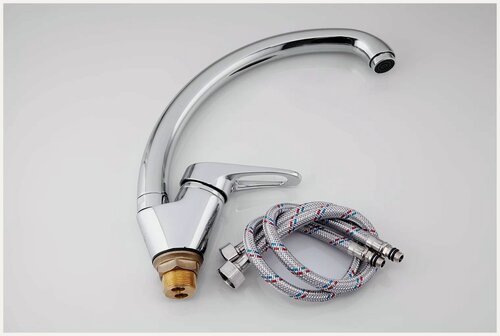 Изображение товара Смеситель Frap, F4139-2, для кухни, поворотный излив, рычаг, аэратор, хром