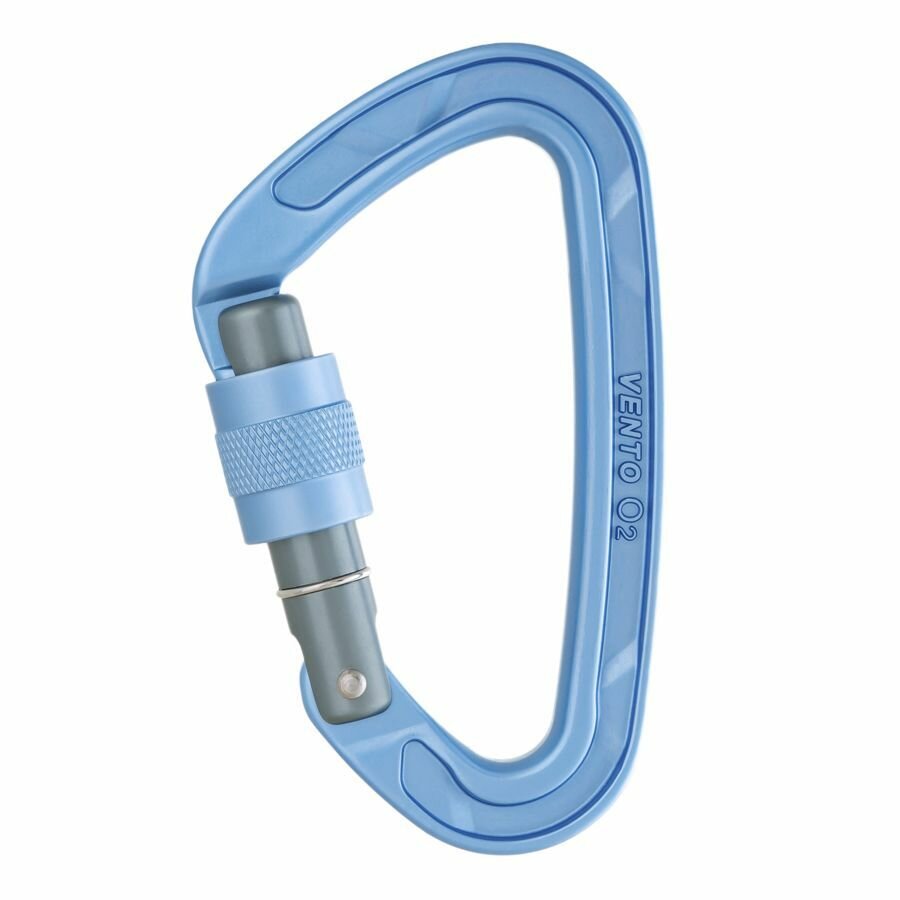 Карабин "Oxygen" Скалоазный с муфтой голубой vnt 1073