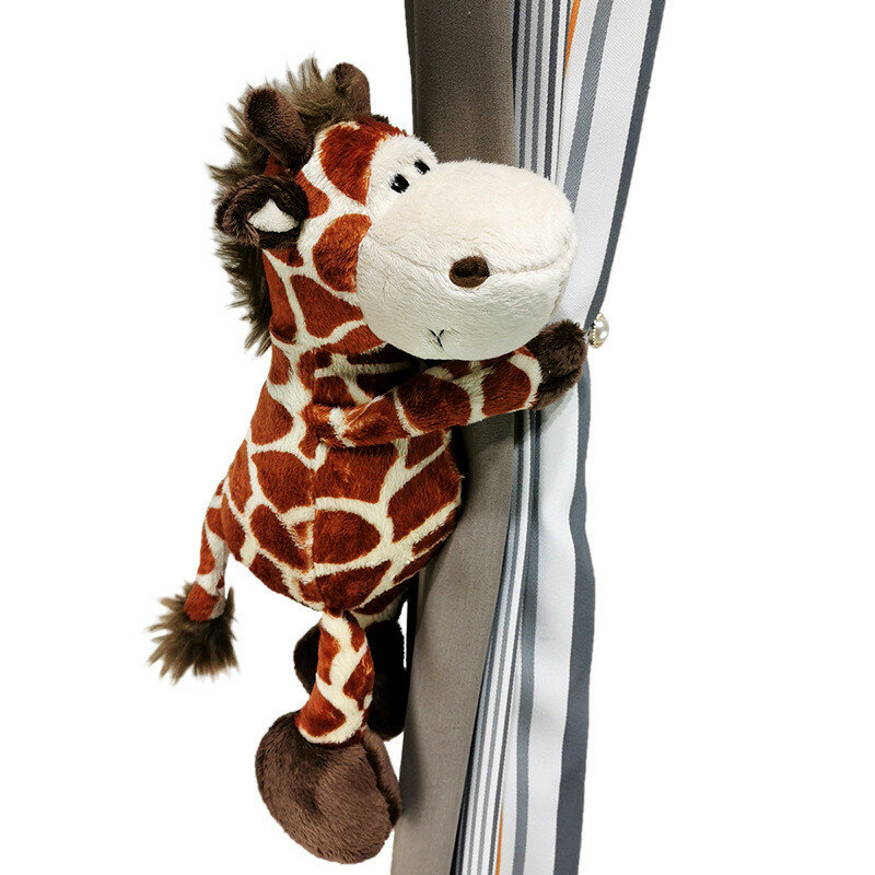 Creative fabric giraffe curtain holders with nordic style for kids room decor