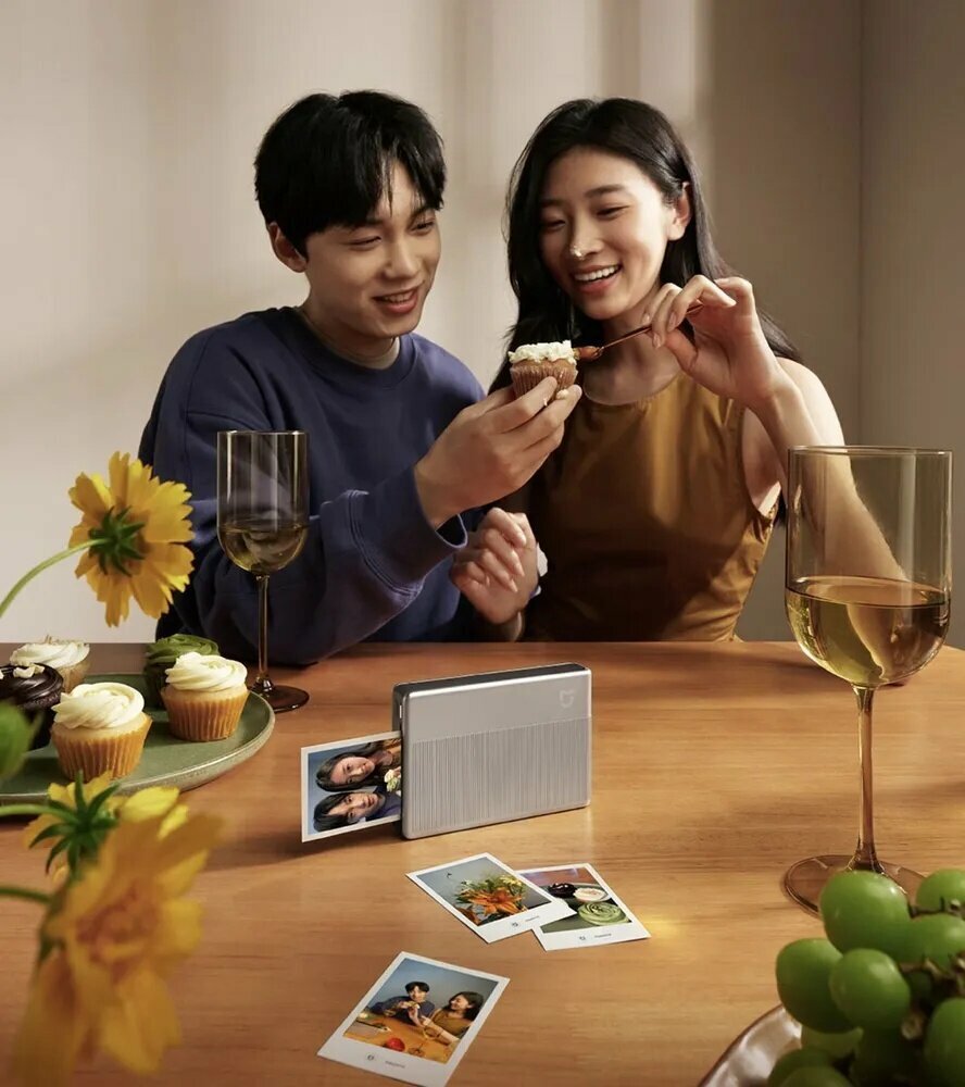 Картинки Xiaomi Принтер сублимационный Photo Printer 1S AR ZINK(HyperOS , Mihome APP), серебристый